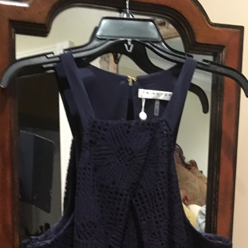 NWT Tina Turk Navy Lace Felisha Dress. sz 12